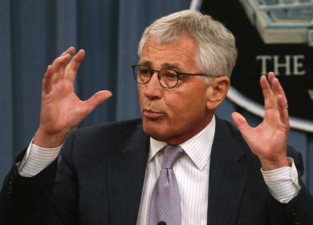 Amerikaans minister van Defensie Chuck Hagel sluit niet uit dat de VS ook in Syrië zullen optreden tegen IS.