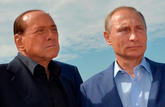Silvio Berlusconi en Vladimir Poetin