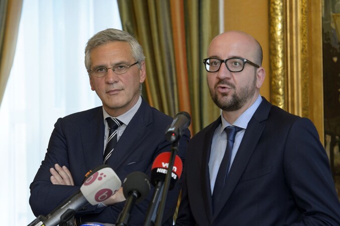 Coformateurs Kris Peeters en Charles Michel.