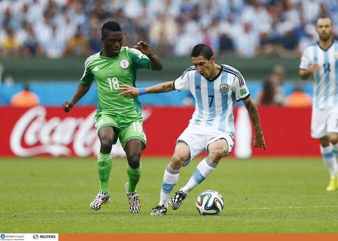 Michel Babatunde, hier met Nigeria aan de slag op het WK tegen Argentinië.