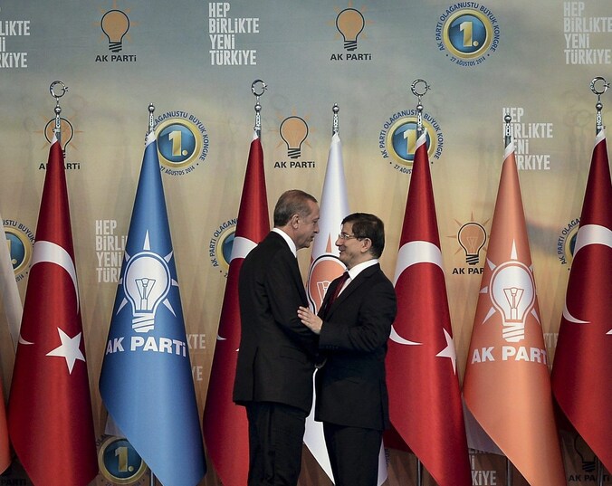 Recep Tayyip Erdogan en Ahmet Davutoglu, de opvolger van Erdogan
