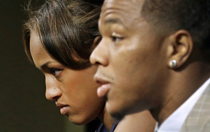Janay Rice met haar man Ray Rice