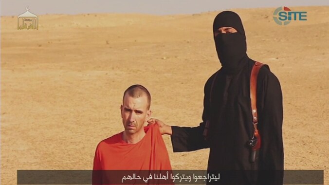 David Haines in de video die vorige week werd gepubliceerd.