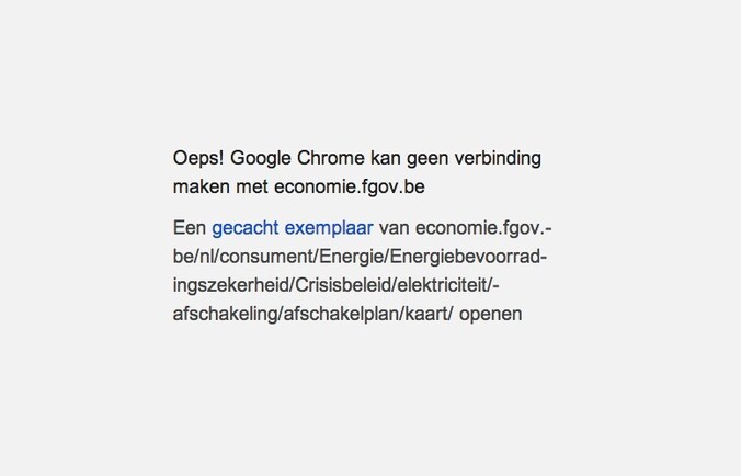 De websites van FOD Economie waren onbereikbaar.