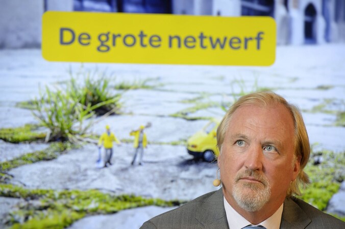 Telenet-ceo John Porter bij de voorstelling van 'De grote netwerf' vorige week.