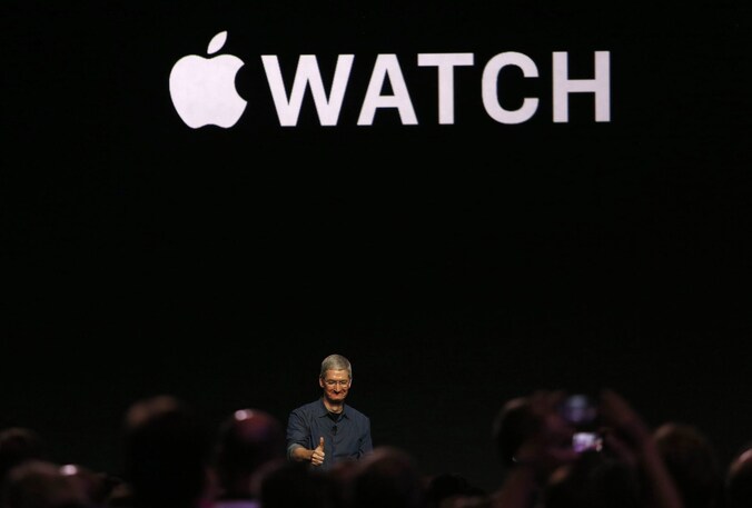 Tim Cook stelde dinsdag de Apple Watch voor.