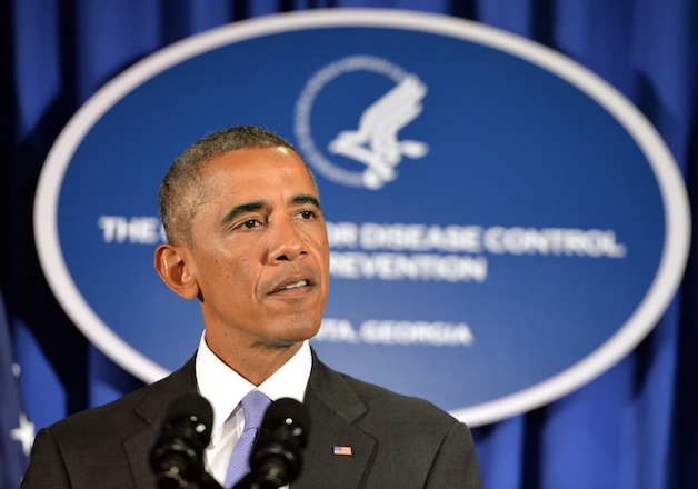 Obama tijdens zijn speech voor de Centers for Disease Control.