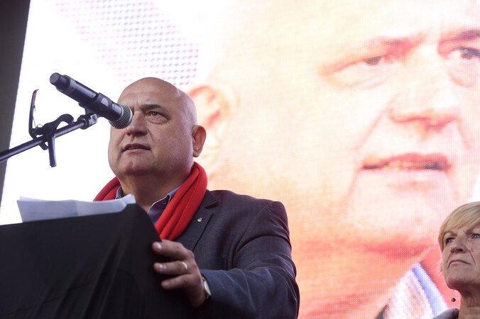 ABVV-voorzitter Rudy De Leeuw.