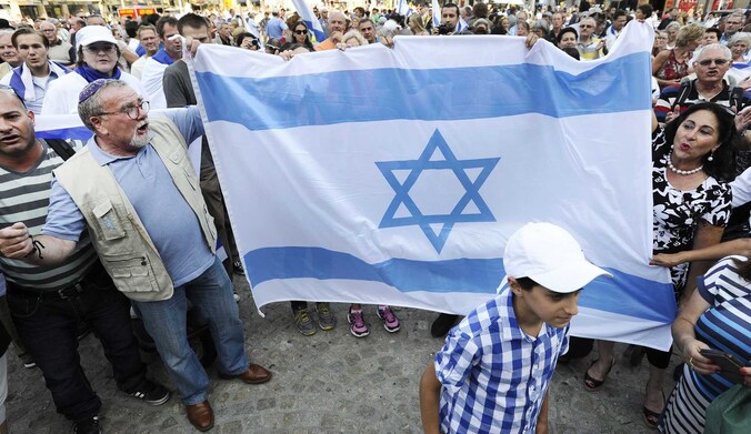 Foto: Pro-Israëlbetoging in Amsterdam, twee weken geleden.