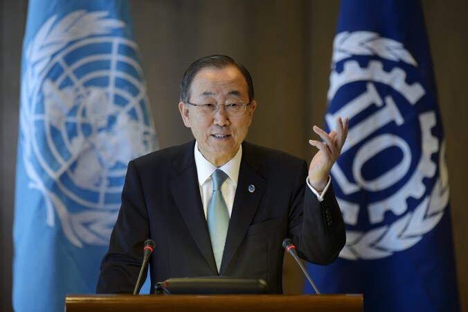 Secretaris-generaal van de VN, Ban Ki-moon.