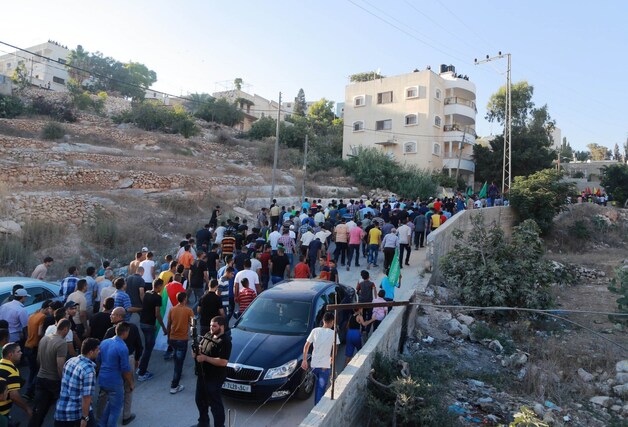 Een rouwstoet in Gaza.