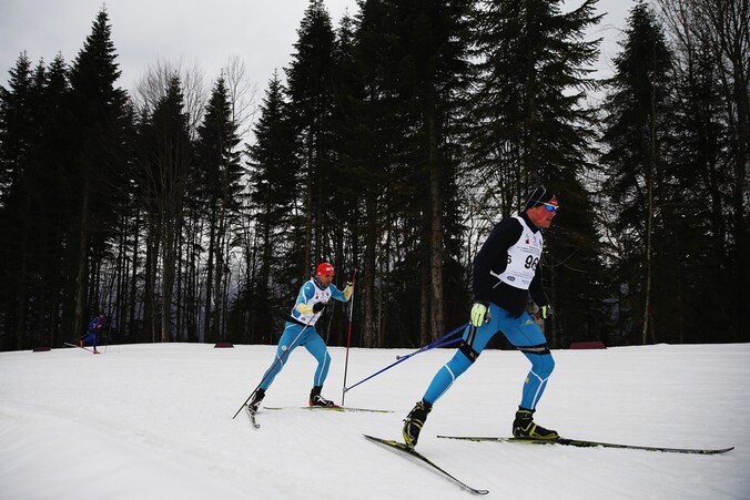 Oekraïense paralympiërs trainen in Sochi.