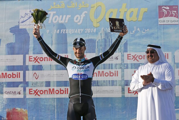 Boonen mocht weer vieren op het podium.