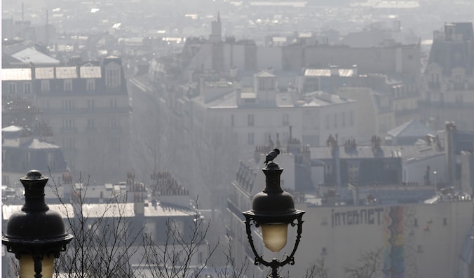 Smog in de Franse hoofdstad.