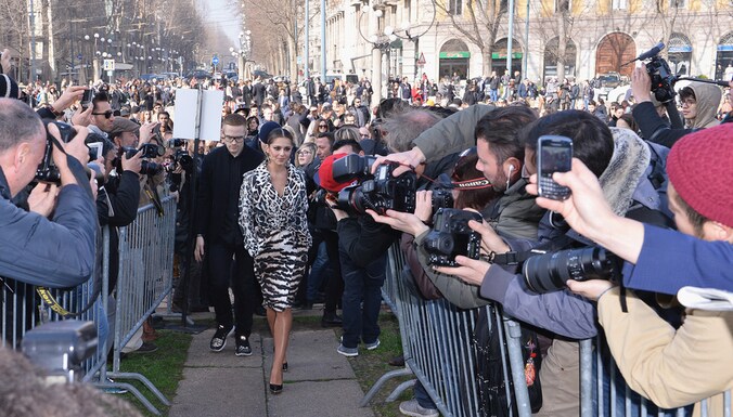 Cheryl Cole vorige maand tijdens de modeweek in Milaan.