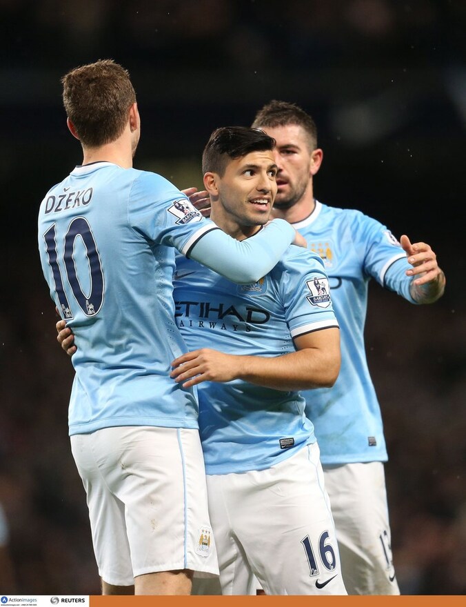 Agüero vierde zijn rentree met een goal.