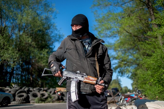 Pro-Russische demonstrant.
