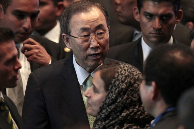 Ban Ki-moon, vorige week tijdens een conferentie in Mexico-Stad.