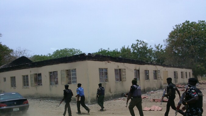 De school in Chibok waar de meisjes schoolliepen.
