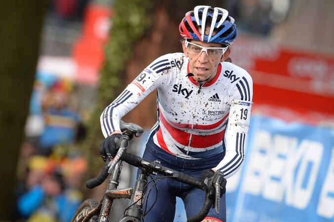 Wyman in actie op het WK in Hoogerheide.