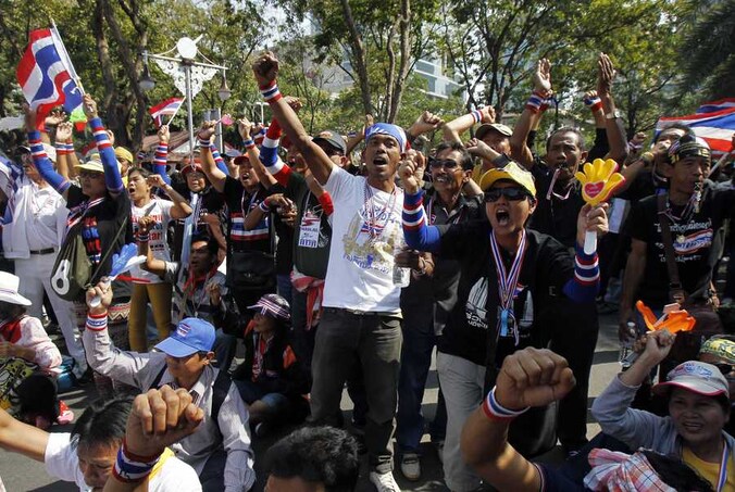 Demonstranten in Bangkok.