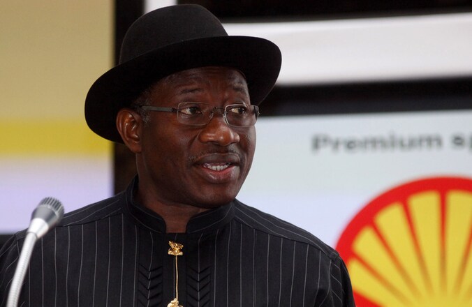De Nigeriaanse president Goodluck Jonathan.