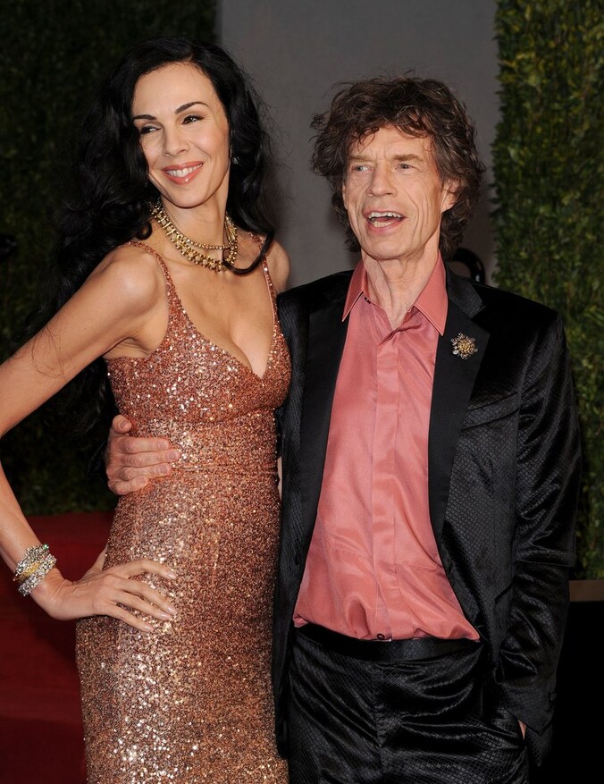 L'Wren Scott en Mick Jagger.