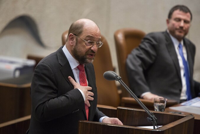 Martin Schulz in de Knesset.