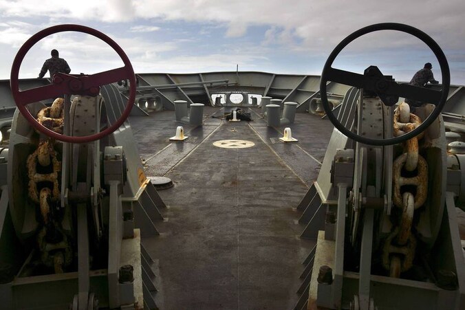 Het Australische schip HMAS.