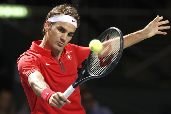 Roger Federer mepte Zwitserland naar de halve finales.