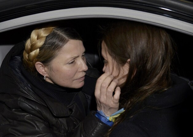 Tymoshenko met haar dochter Yevgenia.