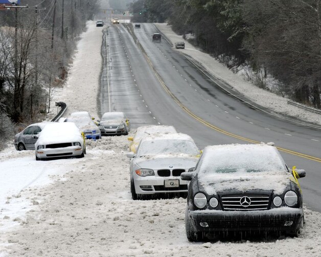 Verlaten auto's in de staat North-Carolina in de Verenigde Staten.