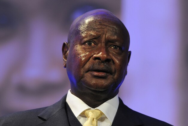 De Oegandese president Yoweri Museveni.
