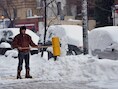 Sneeuw in New York.
