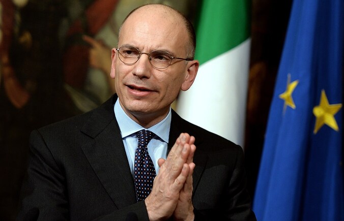 De Italiaanse premier Enrico Letta.