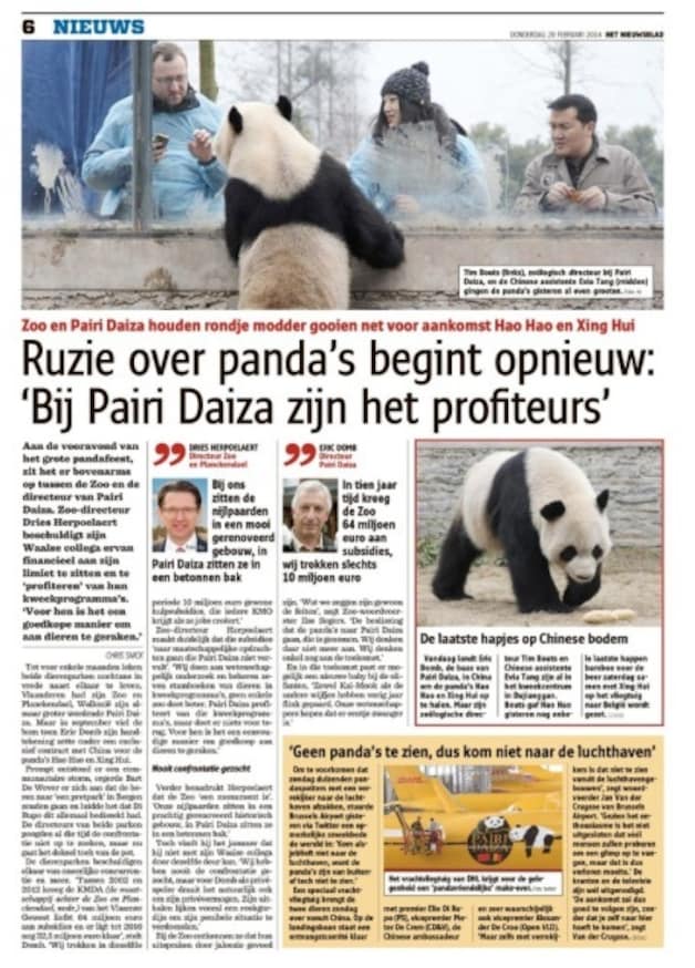 De pagina met het 'geplagieerde' artikel in Het Nieuwsblad