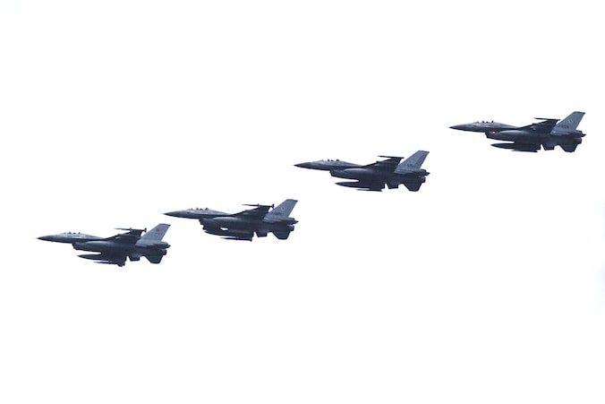 De Nederlandse F16-vliegtuigen