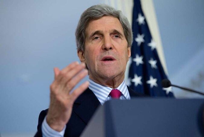 De Amerikaanse minister van Buitenlandse Zaken John Kerry.