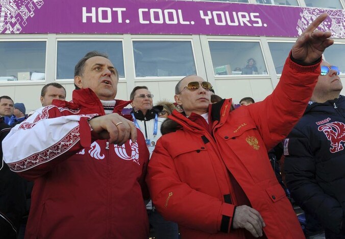 Vitali Moetko (links) met president Poetin.
