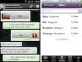 De interfaces van WhatsApp (links) en Viber.