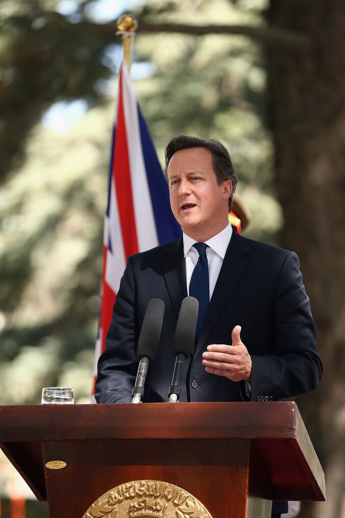 David Cameron in Afghanistan.