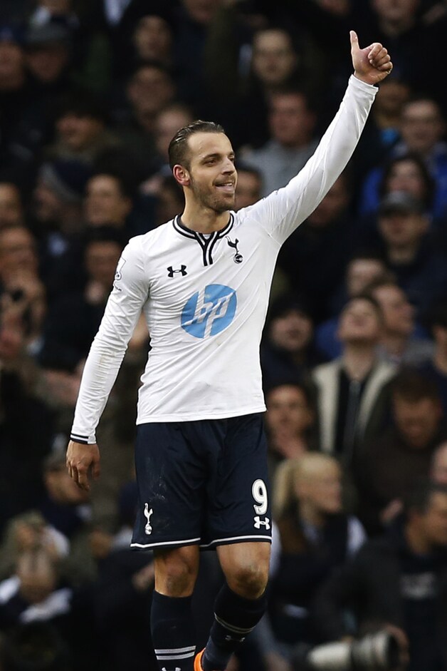 Soldado scoorde de enige goal in Tottenham-Cardiff.