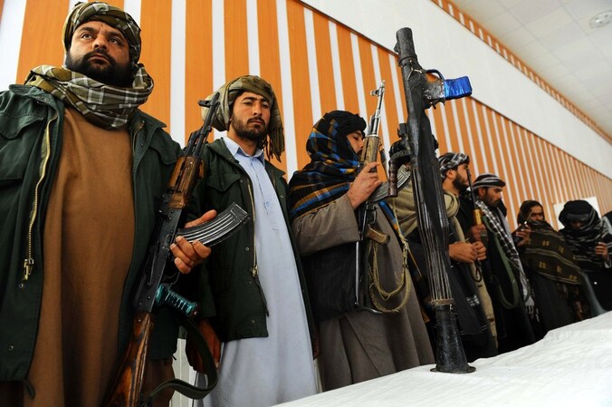 Voormalige tabilanstrijders in Afghanistan.