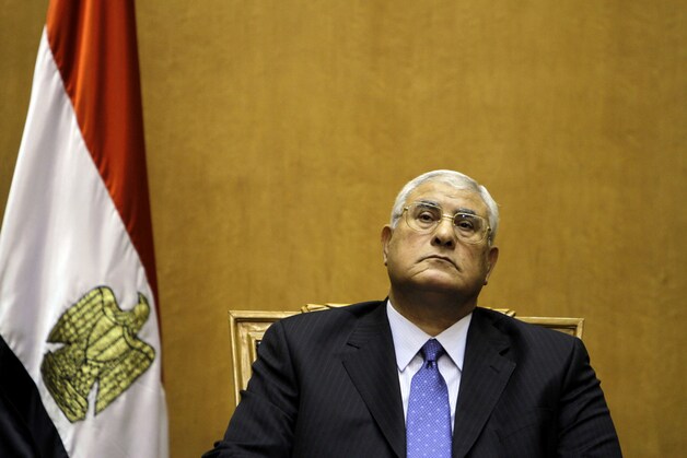 De Egyptische interimpresident Adly Mansour
