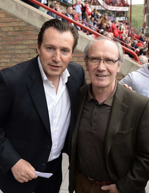 Marc Wilmots en Wilfried Van Moer waren aandachtige toeschouwers.