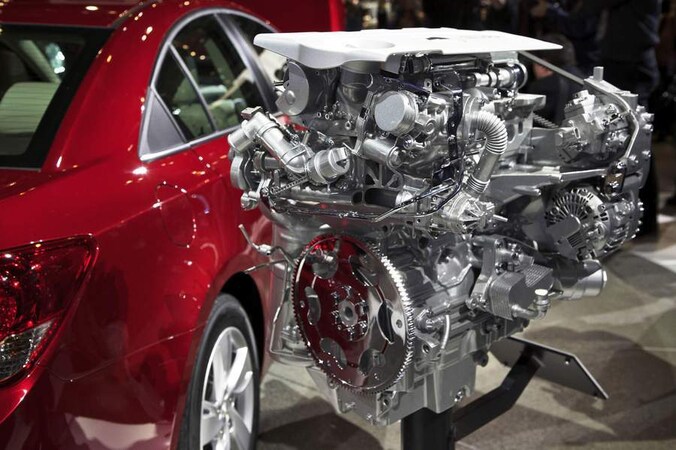 De motor van een Chevrolet Cruze Clean Turbo Diesel.