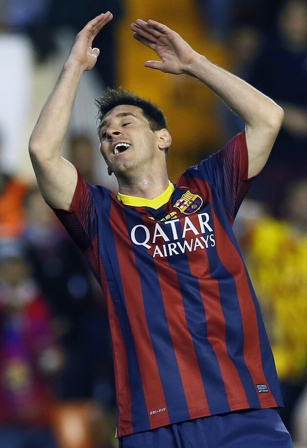 Messi liep er lusteloos bij