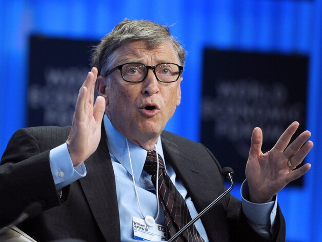 Bill Gates tijdens het World Economic Forum in Davos eerder deze maand