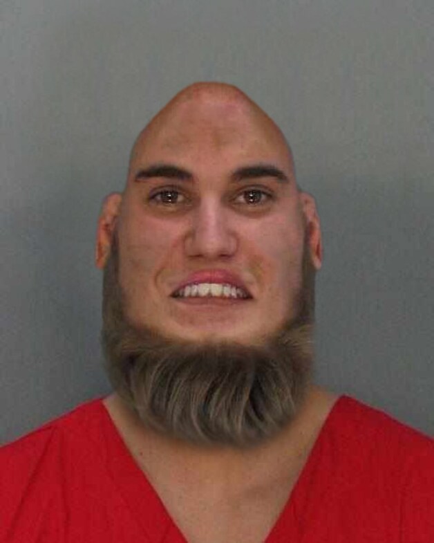 Het omgedraaide hoofd van Justin Bieber.