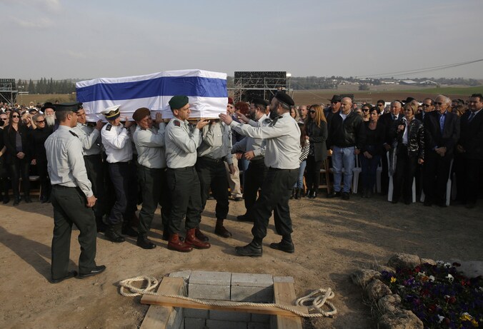 De begrafenis van Ariel Sharon.